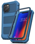 Encased BallisticShield Case - Designed for iPhone 12 Pro Max Shockproof Protective Full Body Cover - Navy Blue