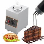 Electric Food Sauce Warmer Commercial Hot Fudge Warmer Tempering Machine Jam Heat Preservation Machine Multifunction Topping Heater with Squeeze Sauce Bottles for Chocolate Butter Cheese