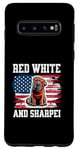 Coque pour Galaxy S10 Funny Sharpei Red White et Sharpei, 4 juillet