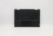 Lenovo Notebook 300e 2nd Keyboard Palmrest Top Cover US Black 5CB1B02691