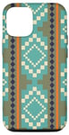 Coque pour iPhone 12/12 Pro Turquoise du Sud-Ouest Amérindien Aztèque Boho Western