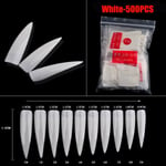 False Nail Tips Fake Nails Beauty Tools White-500pcs