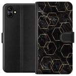 Samsung Galaxy A05 Svart Plånboksfodral Guldkretsen
