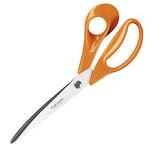 Fiskars Ciseaux universels de jardin, Longueur: 25 cm, Lames en acier inoxydable/Poignées en plastique, Orange, Classic, S94, 1001538