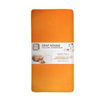 TROIS KILOS SEPT - Drap Housse Bébé - 60x120 cm - 100% Coton - Label OEKO-TEX - Jersey Extensible - Orange