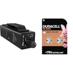 Behringer POWERPLAY P2 Ultra-Compact Personal In-Ear Monitor Amplifier & DURACELL 2032 Lithium Coin Batteries 3V (2 pack) - Up to 70% Extra Life - Baby Secure Technology