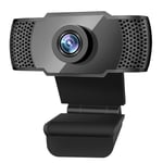 sumgott 1080P HD Webcam with Microphone, USB 2.0 Web Camera for PC, MAC, Laptop, Streaming Webcam for Youtube,Video Chat, Studying, Conference, Recording, Online Classes, Game (Black)