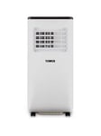 Tower T668013 3-In-1 Portable 5000 Btu Air Conditioner, Dehumidifier And Cooling Fan, Led Display, 2 Speed Settings, 24 Hour Timer, Remote Control, White