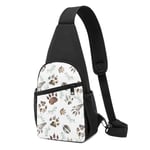 PGTry Animal Tracks Smaller Scale Sling bag, Lightweight shoulder Backpack chest pack crossbody Bags Travel Hiking Daypacks for Men Women