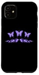 Coque pour iPhone 11 Fairycore Purple Butterfly Tattoo Flames y2k Egirl Aesthetic