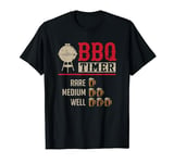 Funny BBQ Meat Cooking Timer Beer Grill Chef Barbecue T-Shirt
