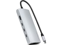 Satechi USB-C Multiport Adapter 8K with Ethernet V3 - Rymdgrå