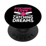 Pitching Love Catching Dreams Baseball Player Coach PopSockets Swappable PopGrip