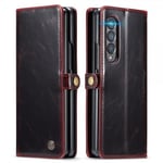 CaseMe Samsung Galaxy Z Fold3 Fodral Vaxad Röd