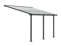 Palram-Canopia 3x4.25m Sierra Veranda Patio Cover Grey - Clear