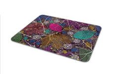 Leaf Mosaic Cracked Glass Design Mouse Mat Pad - Chic Fun Computer Gift #16866