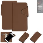 Protective cover for Xiaomi POCO X5 5G flip case faux leather brown mobile phone