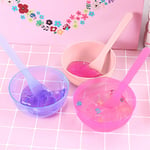 Diy Mud Tool Set Mixing Bowl With Spoon Kids Plasticine Clay Toy Purple