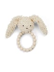 Smallstuff - Rattle Silicone Ring Rabbit Off. White