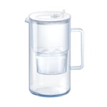 AQUAPHOR Glass White Water Filter Jug - Take to Table Premium Glass Design Jug w
