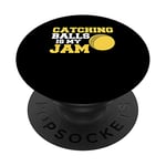 Yellow Dodgeball Catching Balls Is My Jam Classic Vintage PopSockets Swappable PopGrip