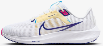 Nike Men's Road Running Shoes Pegasus 40 Juoksukengät WHITE/PHOTON DUST/FIERCE PINK/DEEP ROYAL BLUE