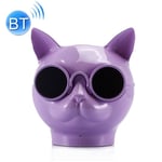 Haut-parleurs Bluetooth Stéréo Forme Mini Chat Mains Libres/Carte TF/FM + SD 32Go Violet YONIS