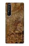Vintage Paper Clock Steampunk Case Cover For Sony Xperia 1 III