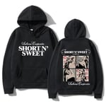Sabrina And Carpenter Merch Hoodie Tryckt Sweatshirt Kvinnor/Män Vinter Långärmad Tröja Black L