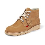 Kickers Men's Kick Hi Classic Ankle Boots, Extra Comfortable, Added Durability, Premium Quality, Tan Light Cream, 8 UK