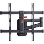 ECHOGEAR Full Motion TV Wall Mount for TVs Up to 60" - Smooth Extention, Swivel, Tilt - Wall Template for Easy Install On 1 Stud - After Install Level & Hide Cables with Built-in Cable Management