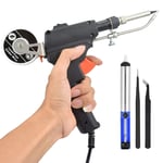 LMIM Automatic Soldering Gun Kit, 110V / 220V 60W Hand-held Soldering Iron Kit, Welding Tool with Lead-free Wire, Desoldering Pump, 2 Anti-static Tweezers, Electronic Repair