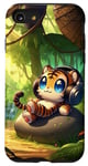 iPhone SE (2020) / 7 / 8 Kawaii Tiger Headphones: The Tiger's Playlist Case