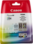 Canon PG37 Black CL38 Colour Ink Cartridge For PIXMA MP140 MP190 MX310 IP1800 BN