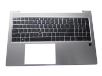 HP - Erstatningstastatur for bærbar PC - bakbelysning - QWERTY - Internasjonal engelsk / kanadisk fransk - med toppdeksel - for EliteBook 850 G8