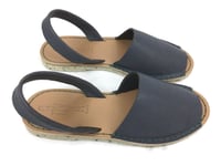 Goya Playa Leather Slingback Sandals - Lizard Grey - EU37/UK4 - RRP £145 - New