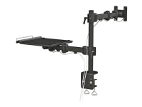 Neomounts FPMA-D960NOTEBOOK - Monteringssats - fullständig rörelse - för LCD-bildskärm/bärbar dator - svart - skärmstorlek: 10-27 - klämma, monterbar, disk-monteringsbar