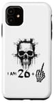 iPhone 11 I Am 26 Plus 1 Middle Finger 27th Birthday w. Viking Skull Case