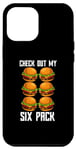 Coque pour iPhone 14 Pro Max Chemise de gym humoristique « Check Out My Six Pack Burger »