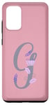 Galaxy S20+ Pink Elegant Lavender Floral Letter G Monogram Case