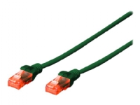 DIGITUS Professional - Patch-kabel - RJ-45 (hane) till RJ-45 (hane) - 1 m - UTP - CAT 6e - IEEE 802.3 - halogenfri, formpressad, hakfri - grön