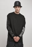Urban Classics Svart långärmad tröja med kinesiska tecken (Svart,XXL)