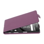 Cadorabo Case works with Sony Xperia Z5 in PASTEL PURPLE - Flip Style Case made of Structured Faux Leather - Wallet Etui Cover Pouch PU Leather Flip