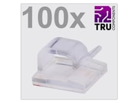 Tru Components T24ca019 Kabelklämmor Självhäftande Tc-12888432 Bundle-Ø-Område 1 Till 7 Mm Transparent 100 St