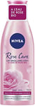 NIVEA Lait micellaire 2-en-1 Rose Care (1 x 200 ml), Lait démaquillant à l’Eau de Rose bio pour tous types de peau, Nettoyant visage et lèvres démaquillant et tonifiant
