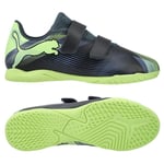 PUMA Future 7 Play Velcro IT Lights Out - Blå/Lila/Grön/PUMA White Barn - Inomhus (IC), storlek 38½