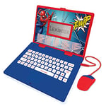 LEXIBOOK JC598SPi2 Spider-Man-Ordinateur Portable éducatif et bilingue Jouet pour Enfant (garçons et Filles) 124 activités, Rouge/Bleu, 61 x 45,7 x 9,1 cm