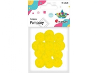 Titanum Polyester pomponger 18mm gul intensiv 15st