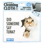 Tabby Cat Novelty Gift - Microfibre Cleaning Cloth for Your Smartphone, Tablet, Camera Lens, Glasses, Laptop Screen
