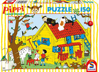 Schmidt Spiele 56448 Longstocking, Pippi et la Villa Motley, Puzzle Enfant de 150 pièces, Coloré